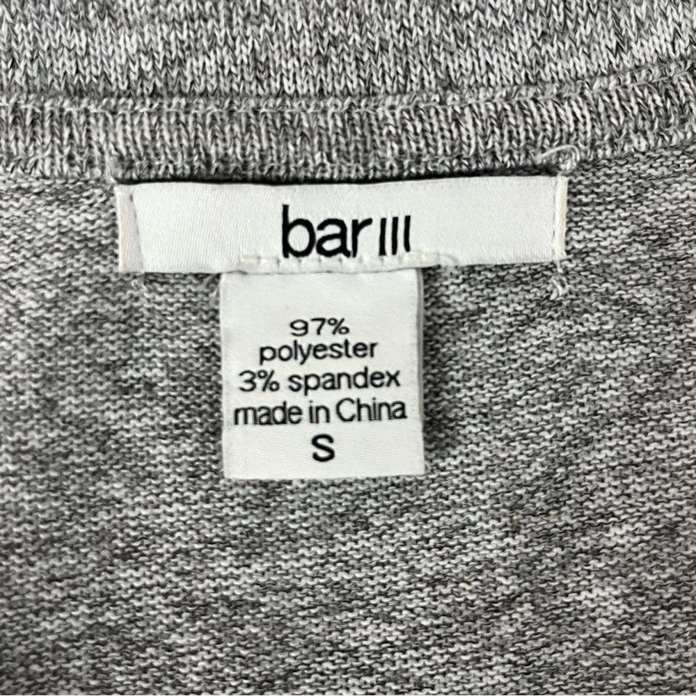 Bar III Knit Bell Sleeve Blouse Top Heather Gray Small - Picture 4 of 4